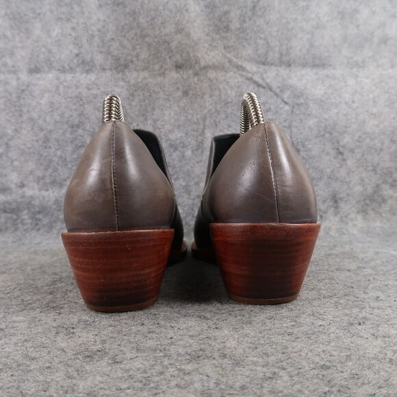 Fortress of Inca Shoes Womens 38 Bootie Madeline Leather Grey Slip On Block Heel - Picture 5 of 15